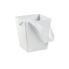 WHITE CARDBOARD BUCKET WITH RIBBON HANDLE (6 PIECES)