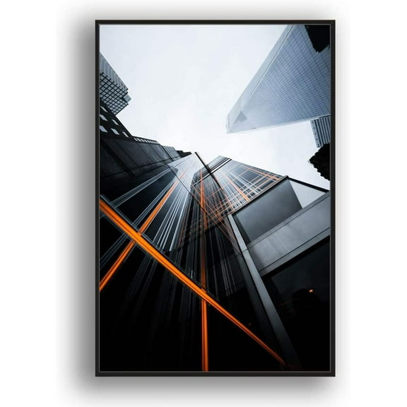 IDEA4WALL Framed Canvas Wall Art Beautiful Bridges in the City