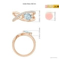thumbnail image 4 of ANGARA Natural Criss Cross Pear Shaped Aquamarine Ring with Diamond Accents in 14K Rose Gold for Women (Size-8x6mm) | March Birthstone, Anniversary, Jewelry Gift for Women | Natural Aquamarine Ring, 4 of 9