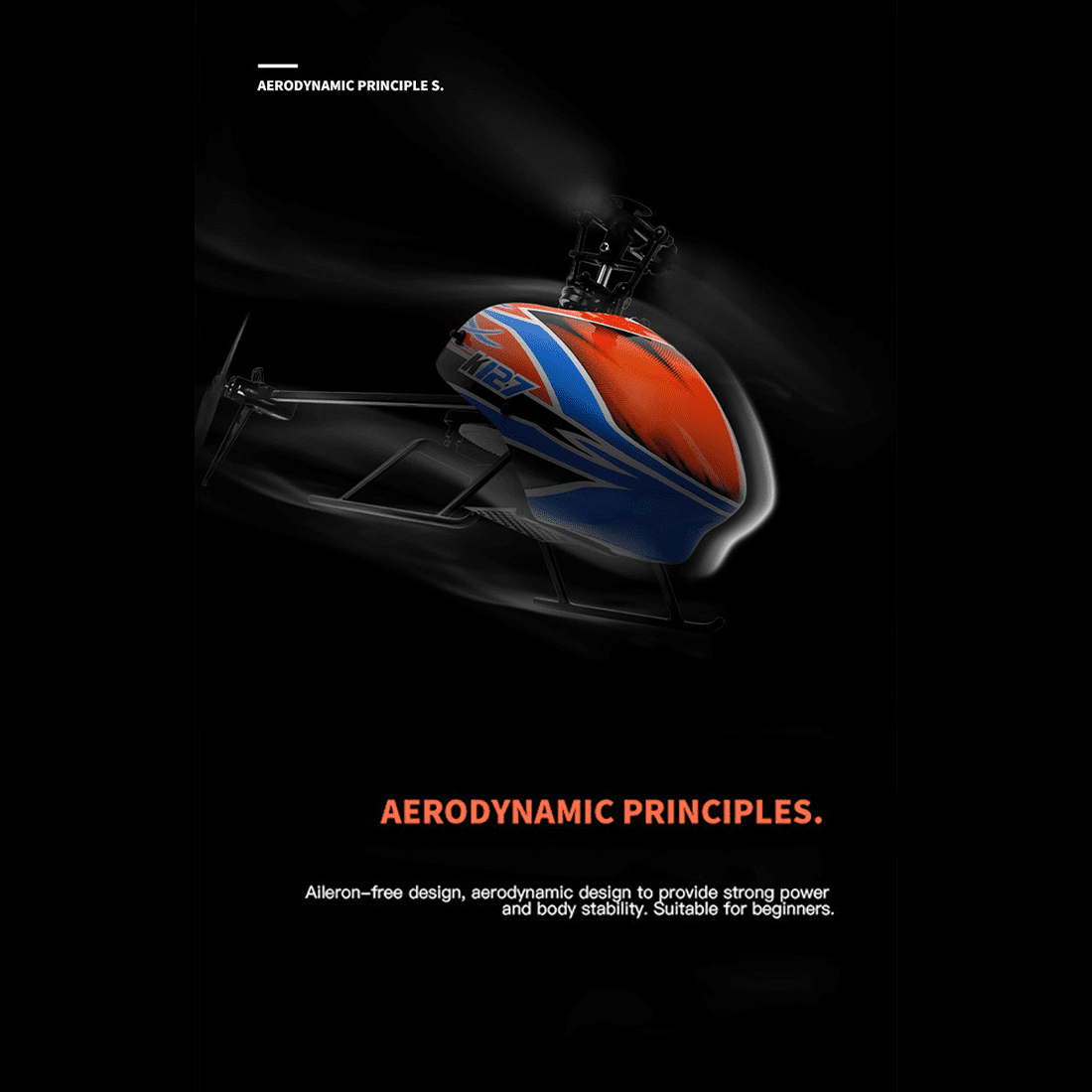 XK K127 4CH RC Helicopter Flybarless Single Rotor with Altitude Hold & Self-Stabilization,Model Aircraft Gift for Adults