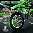 thumbnail image 5 of Ktoebyco 49cc Kids Mini Dirt Bike, 2-Stroke Gas-Powered Motorcycle, 1.5L Fuel Capacity,Green, 5 of 9