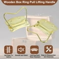 thumbnail image 5 of 2Pcs Chest Handles, 103x64mm Wooden Box Ring Pull Lifting Handle, Yellow, 5 of 6