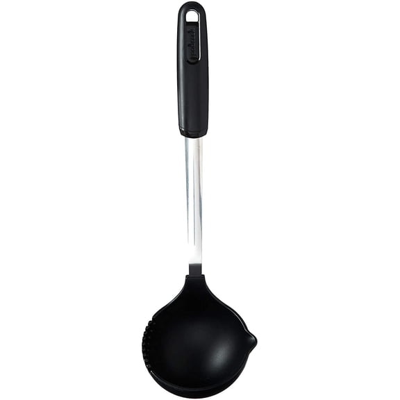 GoodCook Ladle - Long Handle, Nylon Head, Soup Ladle - Black