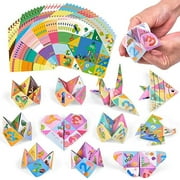 Fun Little Toys 48 Pcs Cootie Catcher Cards Games for kids, Card Games, Valentine's Day Party Favors Supplies, Giveway Goodies Treats, Family Activities