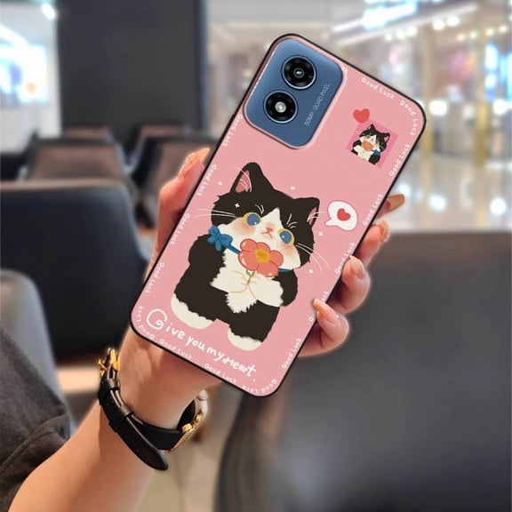 LYM-Phone Case For MOTO G Play 2024/4G/5G, Shockproof Fashion Design Protective TPU Durable Anti-knock Silicone Full wrap Graffiti Waterproof Anti-dust Soft case Phone Pouch Cute Cartoon