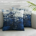 thumbnail image 3 of JRXY Sparkling Decorative Throw Pillow Covers Soft Navy Blue Gold Black Glitter Square Cushion Cover Pillowcase for Couch Bed and Chair, Navy Blue,  White, 3 of 5
