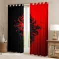 thumbnail image 2 of Feelyou Retro Gothic Graphic Curtains Pack of 2 (42x84 Each), Vintage Goth Graffiti Curtains Blackout, Black Red Bedroom Curtains, Living Room Curtains Decor, 2 of 6