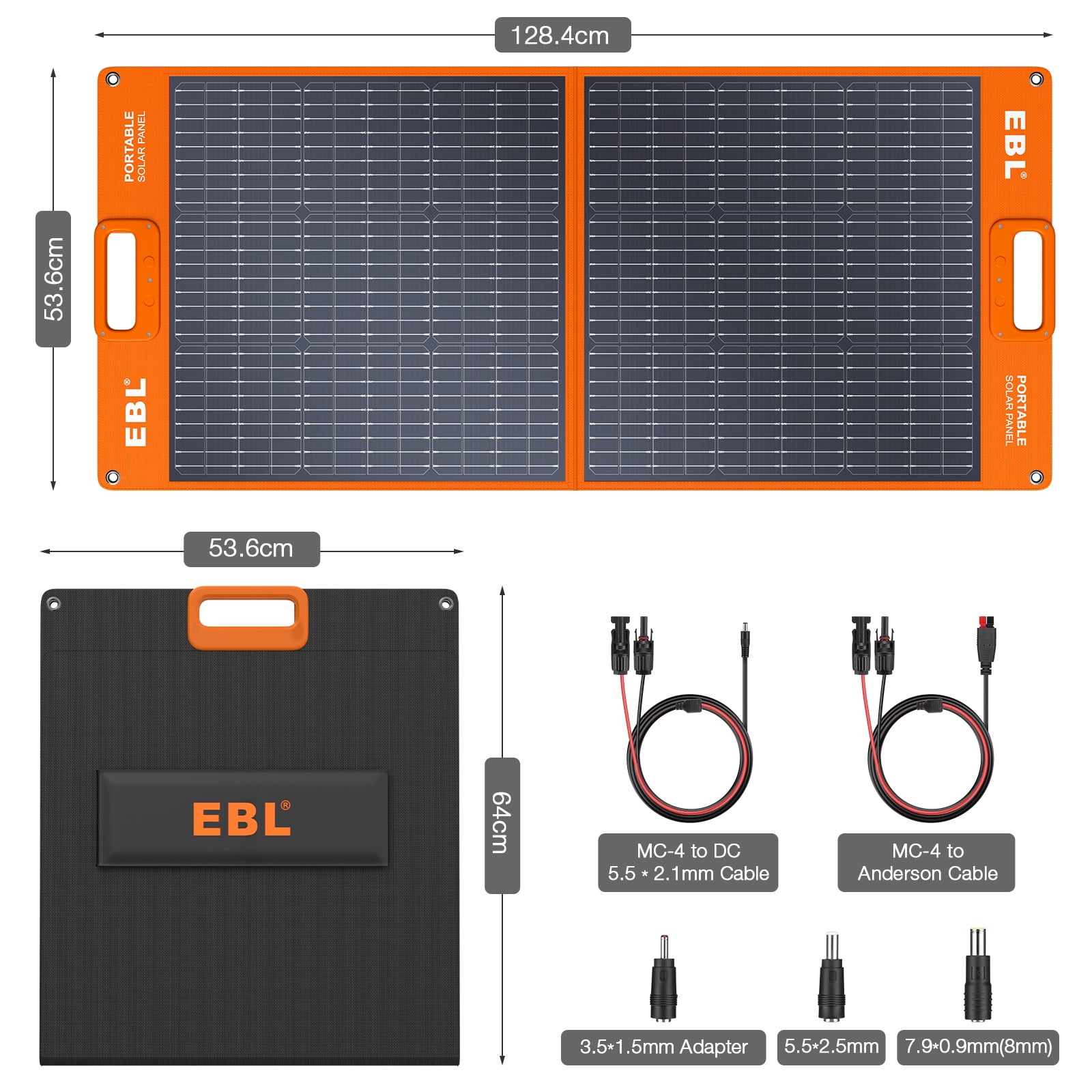 EBL 100W Portable Solar Panel with Solar Generator
