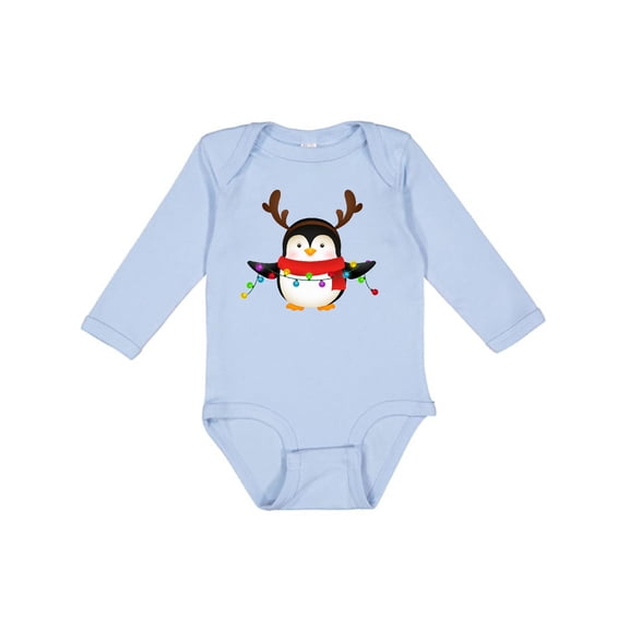 Inktastic Penguin Xmas Boys or Girls Long Sleeve Baby Bodysuit