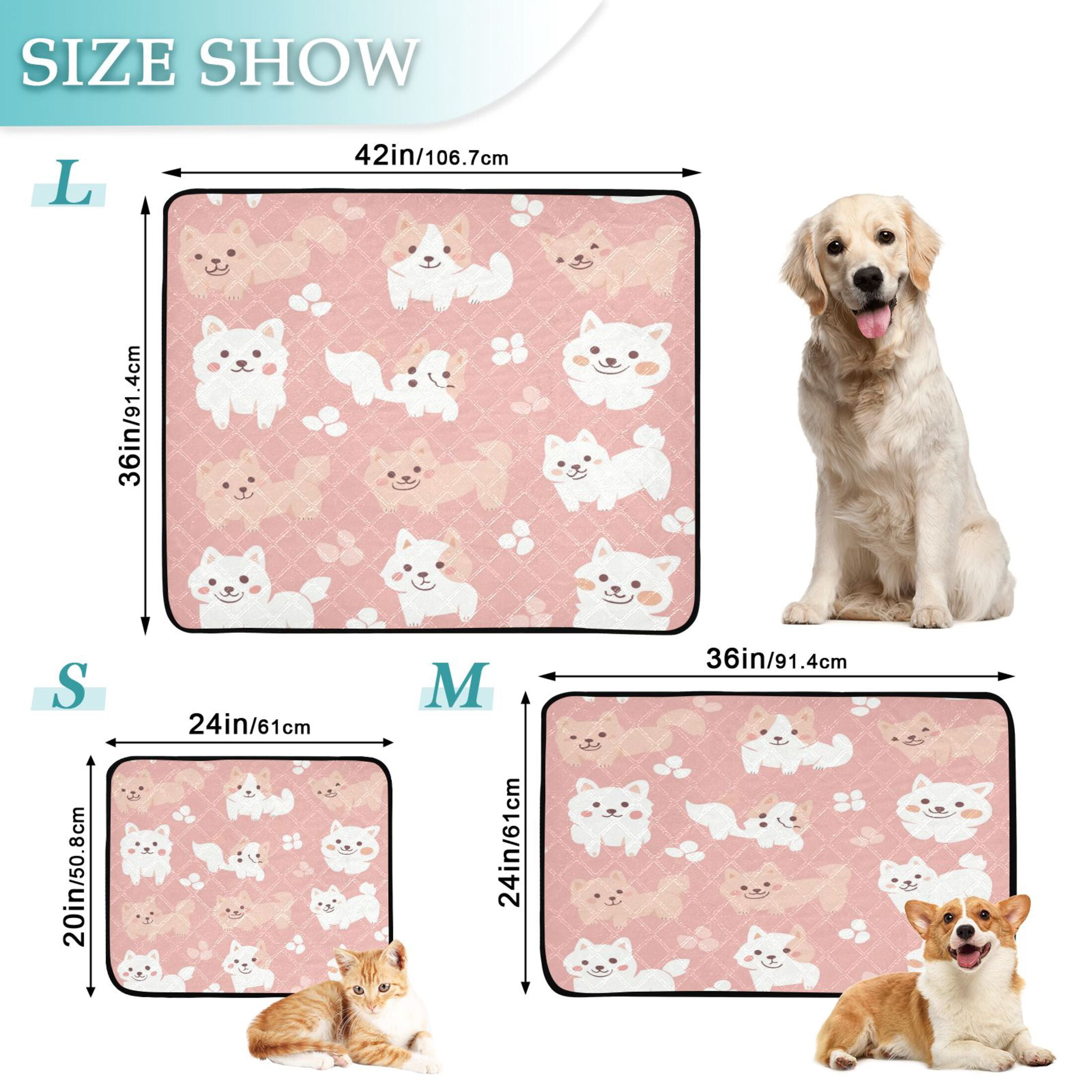 Washable Pet Pee Pads with Super Absorbent Reusable Training Pads for Dogs & Cats Cats