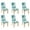 Teal Green Marble, variant on 6 Pcs Dining Chair Slipcover Stretch Dining Chair Cover Removable Washable Chair Seat Protector Cover for Home Party Hotel Wedding Ceremony, Universal Size (teal Green Marble)