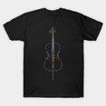 thumbnail image 1 of Rainbow Cello Colorful Classical String Instrument Musician Unisex T-Shirt, up to size 3XL., 1 of 4