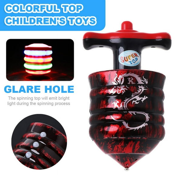 LNKOO Light Up Spinning Tops for Kids Flashing LED Gyro Peg-Top Spinner Toys Bulk Glow in The Dark Party Favors