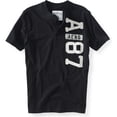 thumbnail image 1 of Camiseta Henley para Hombre Aeropostale Aero 87 Negra Grande, 1 of 1
