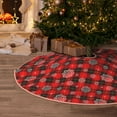 thumbnail image 5 of Sikiie Snowflakes On A Buffalo Plaid Christmas Tree Skirt, Christmas Tree Decorations, Christmas Decor, Tree Mat Decoration(30-48IN)-48", 5 of 6