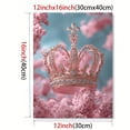 thumbnail image 2 of 1pc Elegant Light Pink Crown Canvas Art with Wooden Frame - Glam Royal Wall Decor for Living Room, Bedroom, Office, or Classroom - Indoor/Outdoor Use, Hook Mounted, Classroom Artwork | Elegant Crown, 2 of 6