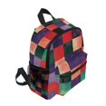 thumbnail image 2 of FORMRS School Backpack with Front Zippered Pocket 12" Student Travel Daypack, Red and Purple Plaid Pattern, 2 of 6