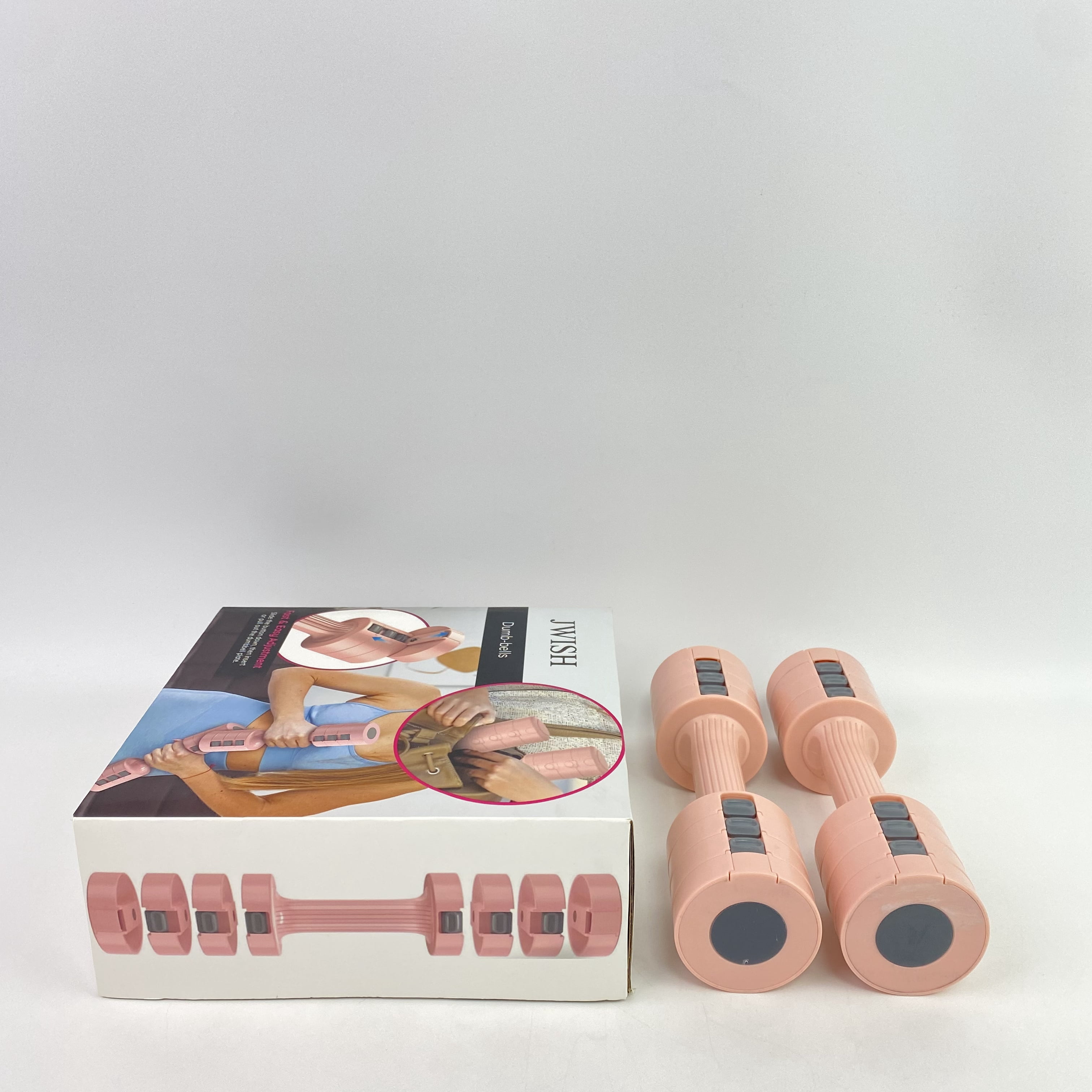JWISH Adjustable dumbbell set, 2 4-in-1 free weight dumbbell sets, suitable for women to use at home