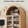 thumbnail image 4 of 71 " Tall Bookshelf with Storage, 4 Doors & Drawers, Wooden Arched Bookshelf for Living Room Office, 4 of 7