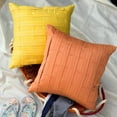 thumbnail image 6 of The HomeCentric Pillow Case Covers Decorative Pillow Covers Pack of 2 24x24 inch (60x60 cm) Yellow Suede Throw Pillow Covers Handmade Pillow Covers Solid Pillow Shams Decorative - Yellow Love Tune, 6 of 13