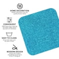 thumbnail image 4 of Kll Square Drink Coasters Set Of 4,Pu Leather Absorbent Coasters Set Decorative Coffee Cup Coasters Housewarming Gift For Home Decor-Blue Glitter, 4 of 9