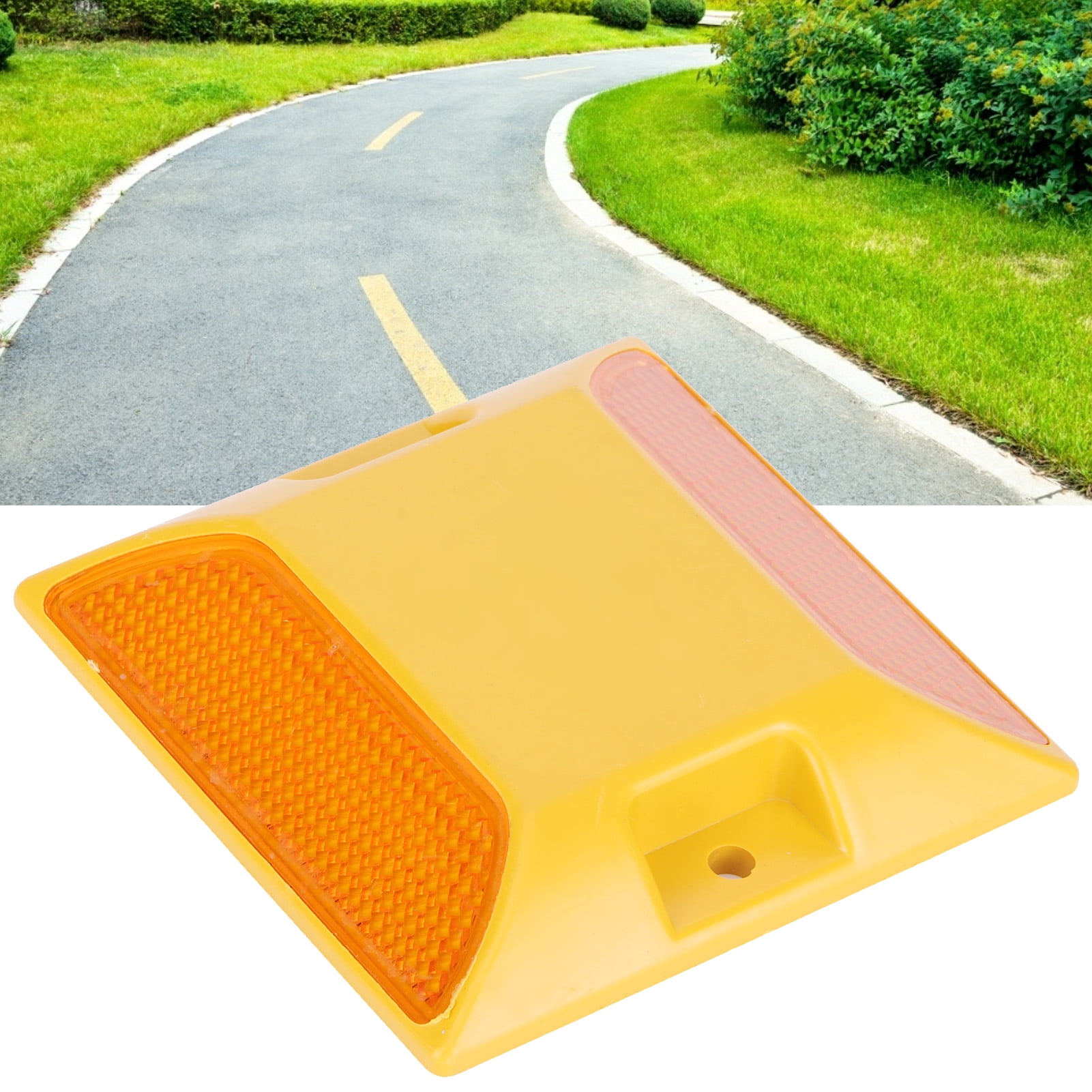 Two Side 4x NEW Commercial Road Highway Pavement Marker Reflector Yellow 