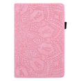 thumbnail image 3 of Dteck Embossed Case For Samsung Galaxy Tab A 10.1 2019 Model SM-T510/T515, 3D Embossed Flower PU Leather Flip Cover Wallet Case Built-in 4 Card Slots, Pencil Holder, Multi-angels Viewing, Pink, 3 of 7