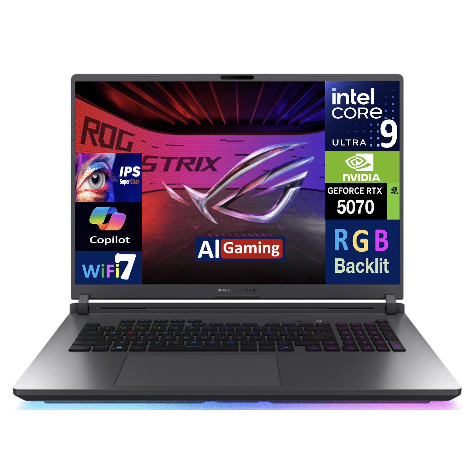 ASUS ROG Strix G18 AI Gaming Laptop 18in Ultra 9 275HX RTX 5070 32GB 1TB SSD Win 11 Pro