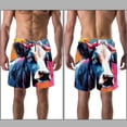 thumbnail image 3 of luoweisi Men's Beach Shorts Quick Dry Swim Trunks with Mesh Lining Cartoon Cow L, 3 of 5