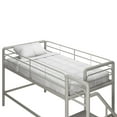 DHP Sol Junior Twin Metal Loft Bed with Storage Steps, Silver