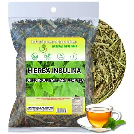 Insulina Traditional 100% Natural Dried Plant Herbal Tea – 4 oz (113g) – Gymnema Sylvestre & Costus Igneus – Wildcrafted Mexican Herb – Sugar-Free, 0 Carbs – Caffeine-Free – Loose Leaf Infusion
