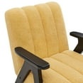 thumbnail image 3 of Espresso Rubberwood | Upholstered Comfort in Yellow | Coffee Morning Spot, 3 of 4