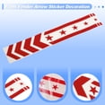 thumbnail image 4 of Unique Bargains Front Fender Arrow Sticker Decoration Motorcycle Warning Reflective Tape Waterproof Pet Reflective Material Material Red 1 Pcs 34 cm x 5.5 cm, 4 of 6