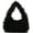 Black, variant on Women's Faux Fur Fuzzy Hobo Bag Furry Handbag Purse