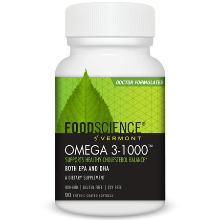 FoodScience of Vermont - Omega 3 - 1000, Cholesterol Balance Support, 90 Soft Gels
