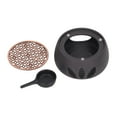 thumbnail image 2 of Ceramic Teapot Warmer Base, Hollow Out Design, Easy to Use, Multifunctional, Wide Application, Black, Light Warmer with Purple Iron Pad for Home, 2 of 8