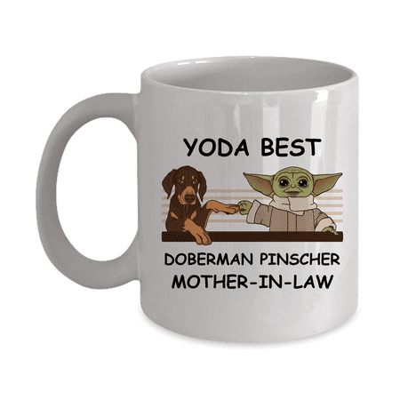 

Yoda Best Doberman Papa - Novelty Gift Mugs for Dog Lovers - Co-Workers Birthday Present Anniversary Valentines Special Occasion Dads Moms Family Christmas - 11oz Funny Coffee Mug