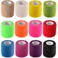 thumbnail image 1 of 12 Pieces Adhesive Bandage Wrap Stretch Self-adherent Tape For Sports, Wrist, 1 of 2