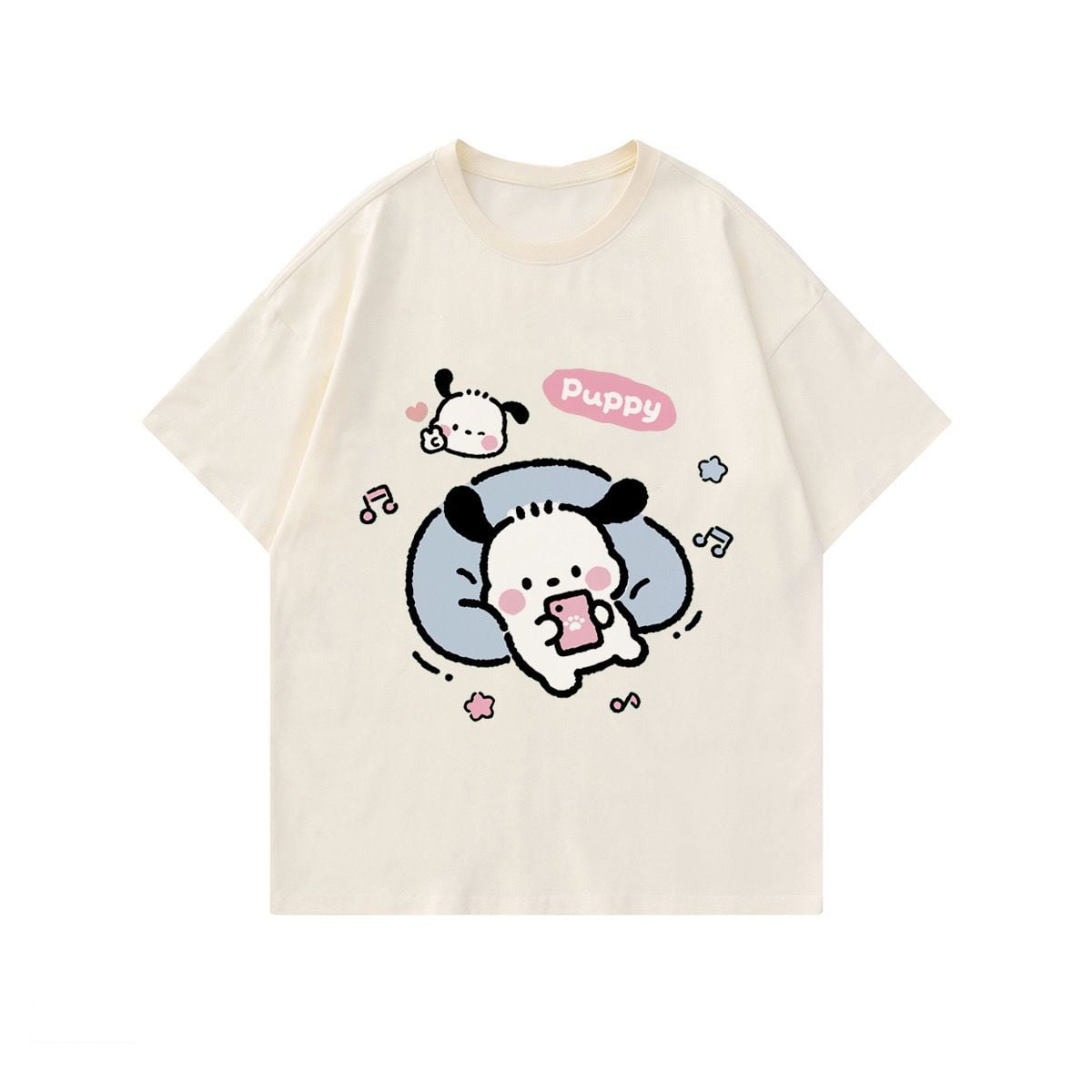 ★WAIKEI★ Pochaco with star short sleeve t-shirt black YKBE Waikei x POCHACCO] 25SS Pochaccco With Star Half Sleeve T