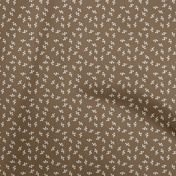 oneOone Silk Tabby Brown Fabric Floral Diy Clothing Quilting Fabric Print Fabric By Yard 42 Inch Wide