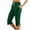 Green, variant on Capri Pants for Women Split Side High Waist Casual Athletic Knee Length Pants (RD1 M)