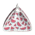 thumbnail image 3 of Lsque Watermelon Printed Long Tissue Box Cover Holder, Facial Paper Organizer Dispenser,Triangle with Bottom Belt, PVC Leather Decorative Organizer, 3 of 9