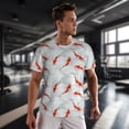 thumbnail image 3 of Wukai Koi Fish Corals,Spring Summer Print Men's Short-Sleeved Mesh T-Shirt,Quick-Dry Short Sleeve Workout T-Shirt-X-Small, 3 of 8