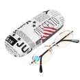 thumbnail image 1 of Gafas de lectura unisex con bloqueo de luz azul +3,50, lentes transparentes para hombres y mujeres a la moda Golden Glamour, 1 of 8
