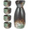 thumbnail image 4 of MasteelfCA 1 Set of Japanese Sake Set Sake Serving Set Ceramic Sake Pot Delicate Sake Pot Cups Set, 4 of 9