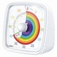 thumbnail image 2 of 3X 60-Minute Visual Timer with Night Light, Countdown Timer,Pomodoro Timer with Rainbow Pattern White, 2 of 6