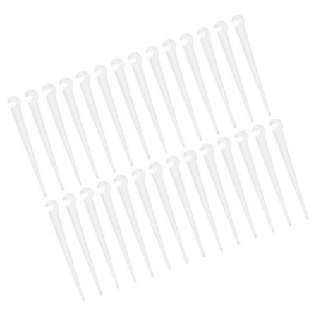 LITINKIMI Garden Support Stake Plastic White For Gardeners 50Pcs 4.3X0.22X0.04In