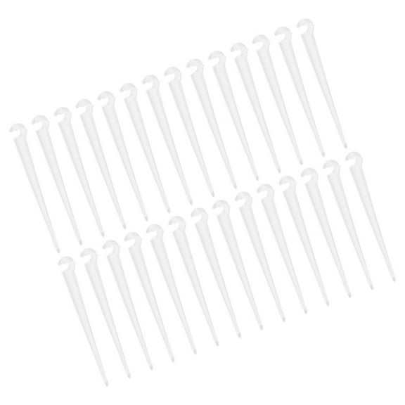 LITINKIMI Garden Support Stake Plastic White For Gardeners 50Pcs 4.3X0.22X0.04In
