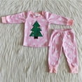 thumbnail image 1 of Venta al por mayor, ropa de Navidad para niña, moda Otoño Invierno, conjunto para niños, pantalones bordados de puntos de pan de jengibre, pijamas para niños, ropa de dormir, 1 of 4