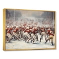 thumbnail image 2 of Designart "Blue Sporting Football Game in Action" Sports Framed Wall Art - Modern Farmhouse Red Sport Football Entryway Framed Wall Art, 2 of 6